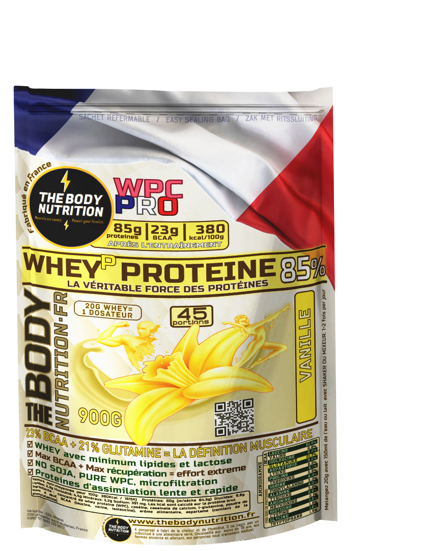 WHEY-PRO 900g 85% proteines 23% BCAA